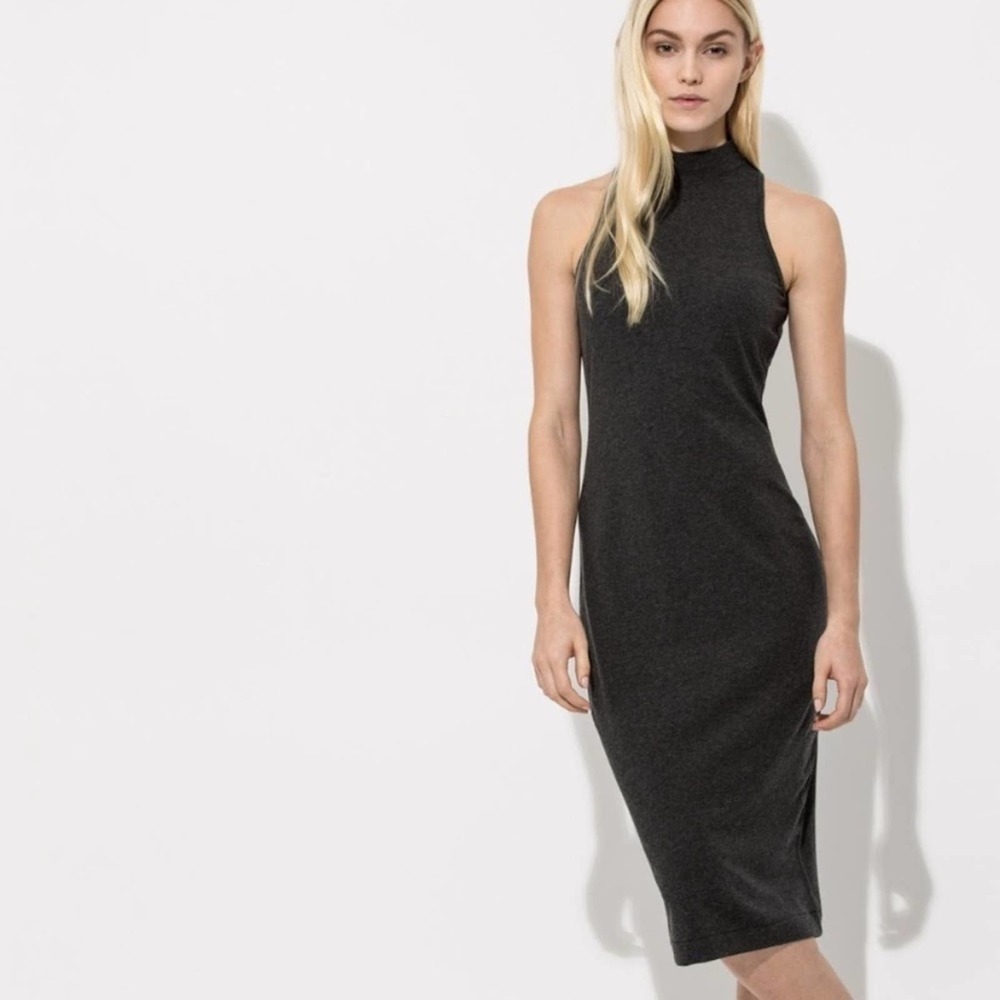 Kit and Ace Gray Reveal & Conceal Midi Dress Sz 4